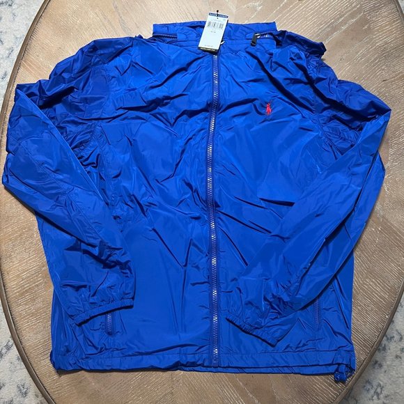 NEW - Polo by Ralph Lauren Men's Windbreaker (Medium, Royal Blue) - Picture 1 of 5